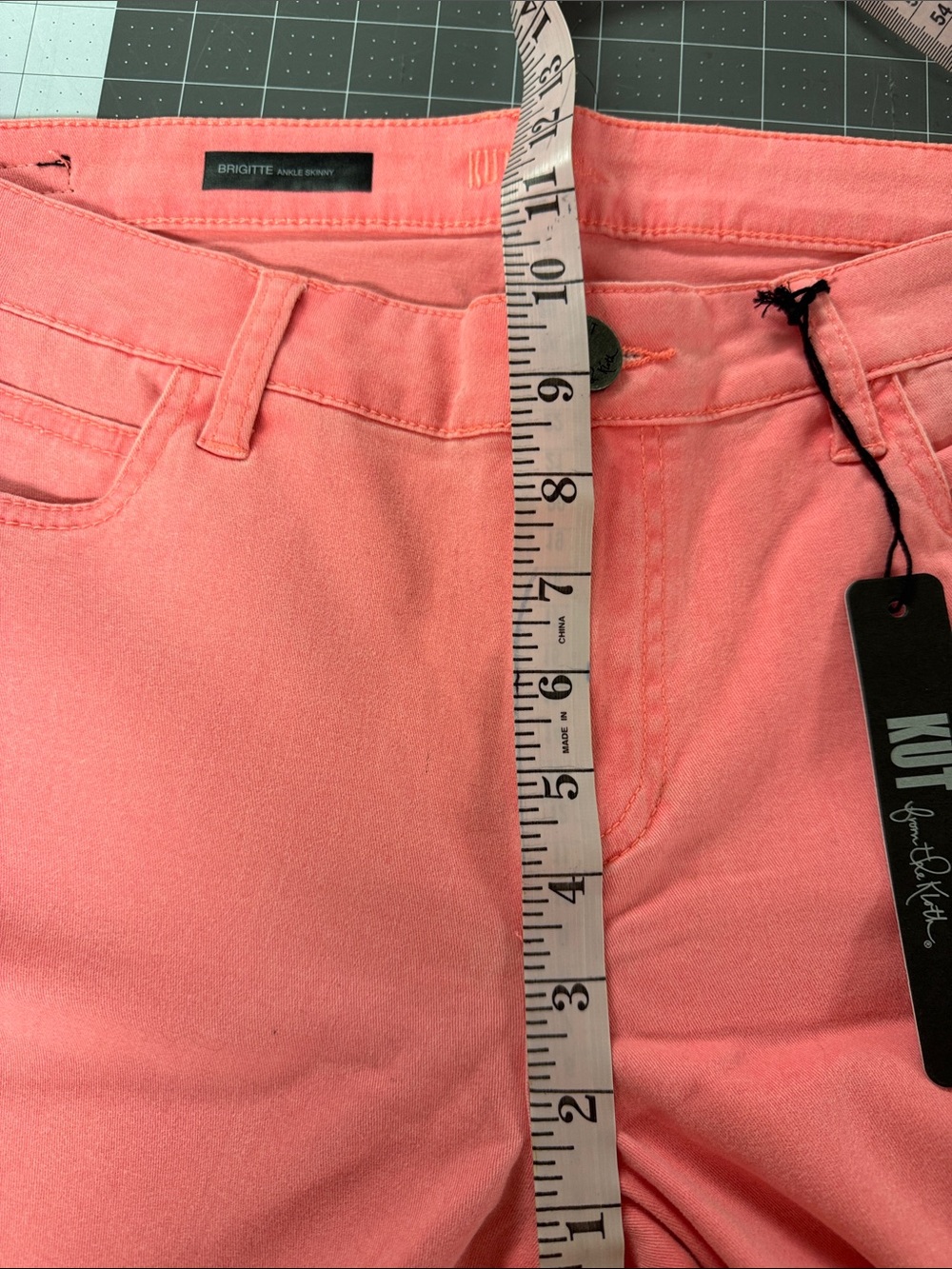 NWT Kut from the Kloth Coral Pink Brigette Ankle Skinny Jeans - Mid Rise - Picture 10 of 12